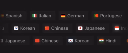 Multilingual support flags